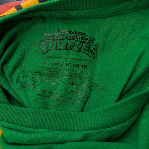 TMNT Ninja Turtles Michelangelo Costume T-Shirt Men’s XL Green Nickelodeon - Picture 4 of 4